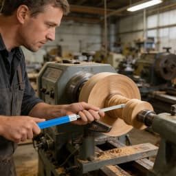 Wood Lathe Tools Set, 4 PCS Carbide Tipped Turning Chisels with Square Round Diamond Blades for Bowl Spindle Pen Making