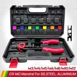 PORIYA Rivet Nut Rivnut Nutsert Tool Riveter Gun Black Rivets M3-12 Riveting Kit