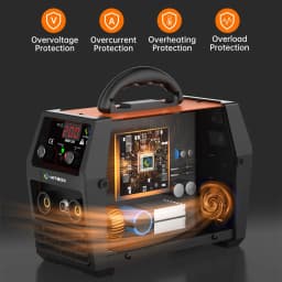 HITBOX HBM1200 Semi-Automatic MIG Welder with Synergy Tool 3 in 1 Stick ARC MMA Gasless MIG Lift TIG IGBT Inverter Welding Machine for 0.8/1.0mm Flux Core Wire