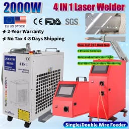 2000W 4 IN 1 Fiber Laser Welding Soldering Cutting Machine New Upgrade SUP 28T Weld Gun Handheld Laser Welder for All Metal