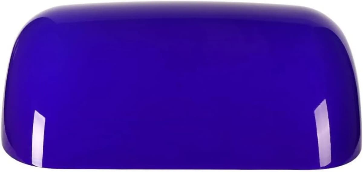Blue Glass Lamp Shade L22.5cm W13cm for Table Lamp banker desk lamp replacement lampshade