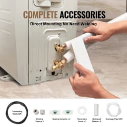 SucceBuy Mini Split Line Set O.D Copper Pipe Tubing and Triple Layer Insulation Air Heating Pump Equipment Accessories Cable