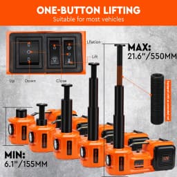 HORUSDY 5Ton 12V Electric Hydraulic Floor Jack Lift Built-in Tire Inflator Pump