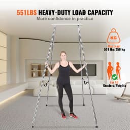 SucceBuy9.67 ft Aerial Yoga Frame Max 551.15 lbs Load Chrome-Plated Steel Pipe Inversion Yoga Swing Stand
