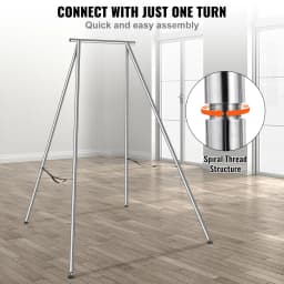 SucceBuy9.67 ft Aerial Yoga Frame Max 551.15 lbs Load Chrome-Plated Steel Pipe Inversion Yoga Swing Stand
