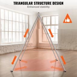 SucceBuy9.67 ft Aerial Yoga Frame Max 551.15 lbs Load Chrome-Plated Steel Pipe Inversion Yoga Swing Stand