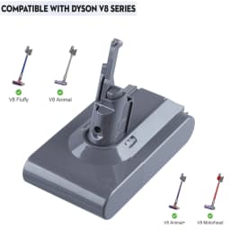 1/2/4Pcs V8 21.6V 6.4Ah Li-Ion Battery Replace for Dyson Absolute Cord-Free Vacuum Handheld Vacuum Cleaner V8 Fluffy Battery Pin