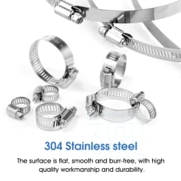 91x Stainless Steel Hose Clamps Clips Adjustable Range Worm Gear Pipe Clamp