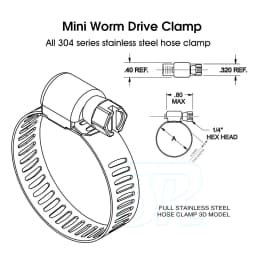 91x Stainless Steel Hose Clamps Clips Adjustable Range Worm Gear Pipe Clamp