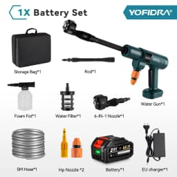 YOFIDRA 200Bar Brushless Electric High Pressure Washer + Bucket Car Washing Garden Water For Makita 21V Battery Pin Spray Gun