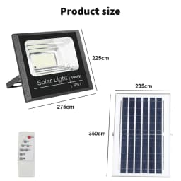 300 LED Solar Street Flood Light Remote Outdoor Garden Security Lamp Waterproof