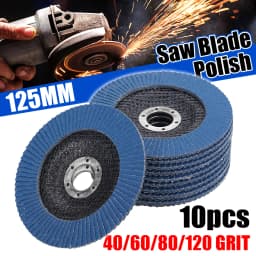 10pcs Angle Grinder Sanding Discs 5" 125mm Grit Grinding Wheel Flap Discs Metal Plastic Wood Removal Abrasive Tool For Finishing