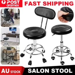 With/Without Backrest Salon Stool Hairdressing PU Chair Barber Equipment Beauty Swivel Hydraulic Lift