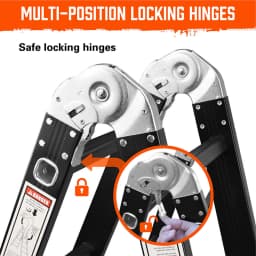 PORIYA 3.7M Multi Purpose Ladder Aluminium Folding Extension Adjustable Step New Fold