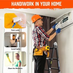 PORIYA 3.7M Multi Purpose Ladder Aluminium Folding Extension Adjustable Step New Fold