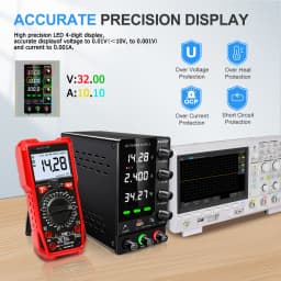 Nice-Power Adjustable Lab Power Supply, DC Switching Power Supply 30V 60V 120V, OCP/OVP/SCP/OTP/OUTPUT/24h Full Loadable, LOCAL+