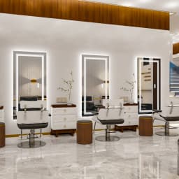 LUVODI Large Bathroom Mirror with Lights Double Sink Full Length Dimmable Triple Color Light Illuminated Dressing Salon Mirror