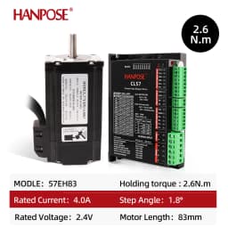 HANPOSE NEMA23 57EH83A4001+CL57 Stepper Motor 57x83mm 4.0A 2.6N.m  for CNC milling machine Closed Loop stepper motor