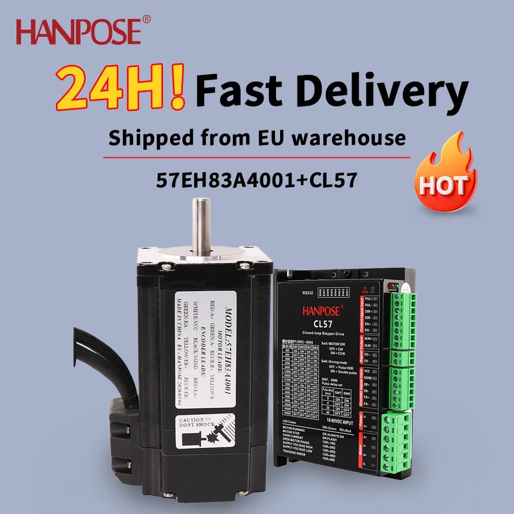 HANPOSE NEMA23 57EH83A4001+CL57 Stepper Motor 57x83mm 4.0A 2.6N.m  for CNC milling machine Closed Loop stepper motor