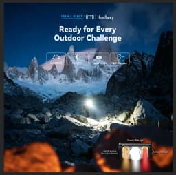 IMALENT HT70 LED Headlamp 3500LM 349M 5000mAh Battery Type-C Rechargeable White Red Light Three-Light Source Headlight