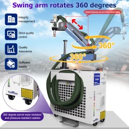 5 IN 1 Multifunction Fiber Laser Welding Cutting Cleaning Machine Handheld Battery Welder Water Cooling for All Metal