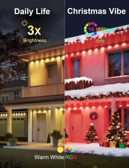 30M Permanent Outdoor Lights- 98 FT Smart RGB Outdoor Lights with Remote APP Control, IP67 Waterproof Outside Light for House