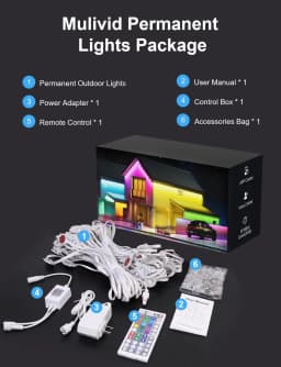 30M Permanent Outdoor Lights- 98 FT Smart RGB Outdoor Lights with Remote APP Control, IP67 Waterproof Outside Light for House