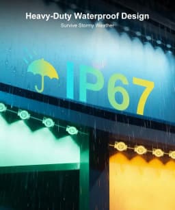 30M Permanent Outdoor Lights- 98 FT Smart RGB Outdoor Lights with Remote APP Control, IP67 Waterproof Outside Light for House