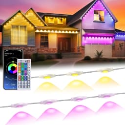 30M Permanent Outdoor Lights- 98 FT Smart RGB Outdoor Lights with Remote APP Control, IP67 Waterproof Outside Light for House