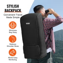 SucceBuy Telescope Case 29.9" Backpack with Secure Strap Pockets and Cozy Shoulder Traps Shock-Absorbent Telescope Carrying Case