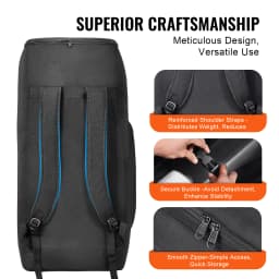 SucceBuy Telescope Case 29.9" Backpack with Secure Strap Pockets and Cozy Shoulder Traps Shock-Absorbent Telescope Carrying Case