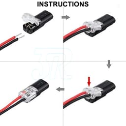 10-50X 12V Wire Cable Snap Plug in Connector Terminal Connections Joiners Car Auto