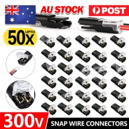10-50X 12V Wire Cable Snap Plug in Connector Terminal Connections Joiners Car Auto