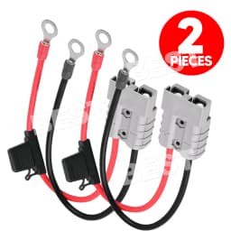 FUSED Anderson Lead 50amp plug to 8mm Lugs, 10 B&S 60 amp cable lead OZ