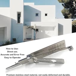10-1pcs SS001 Pro Stainless Steel Key Decoder 2 In 1 Precision Hook & Pick Set Lock Decoder O-ring Pickup Kit Maintenance Tools