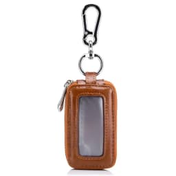 Unisex Fashion Solid Genuine Leather Double Layers Car and Home Key Holder Key Case Housekeeper Organizer Wallet For Keys