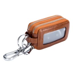 Unisex Fashion Solid Genuine Leather Double Layers Car and Home Key Holder Key Case Housekeeper Organizer Wallet For Keys