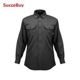 SucceBuy Flame Resistant Welding Jacket 7oz. FR Shirts for Men Machine Washable Cotton Heat-Resistant Welding Shirt - XL Size