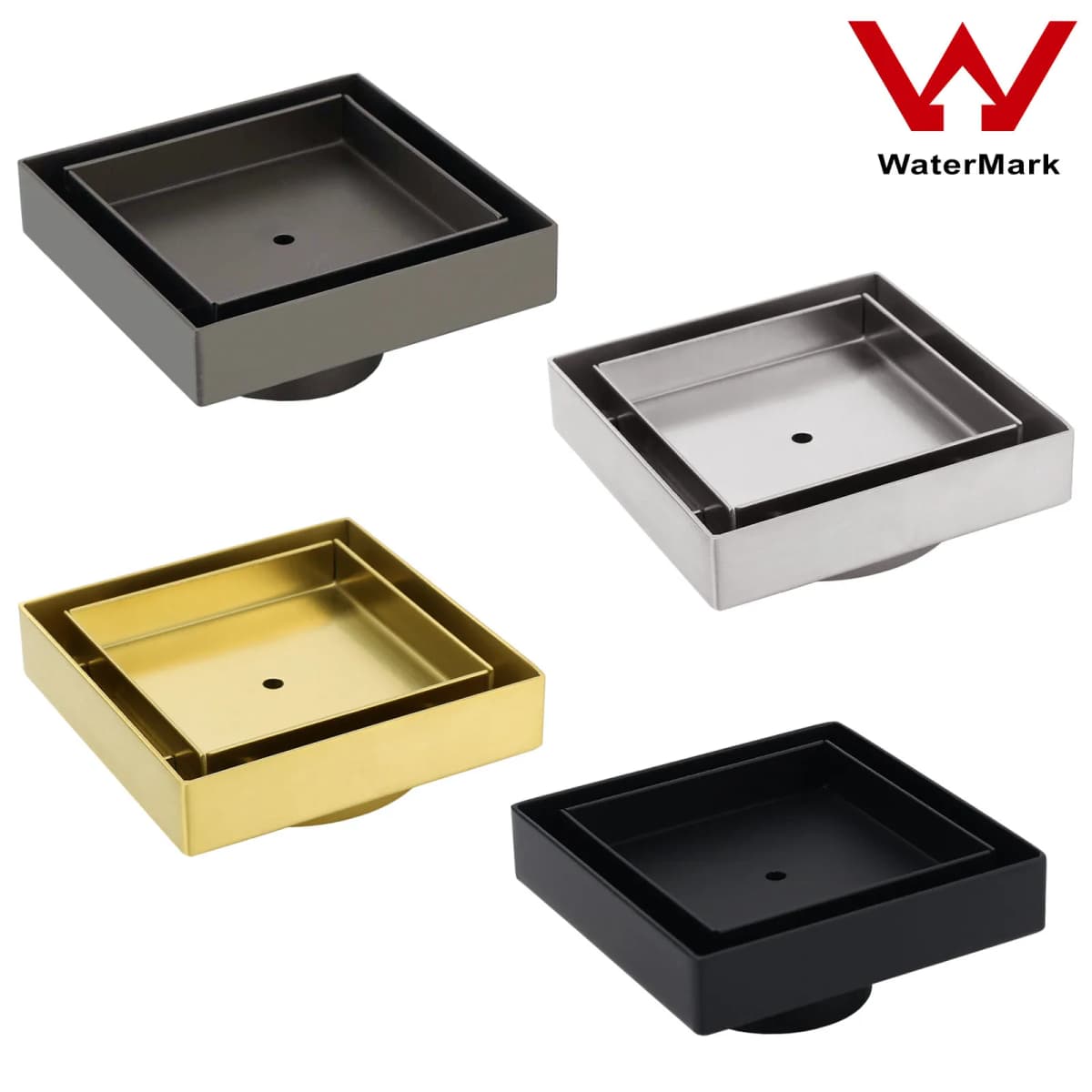 **Sydney Stocks** KYLINS SUS304 100/150/200mm Tile Insert Shower Grate Floor Drain Outlet Waste Brushed Gold Black Gun Metal