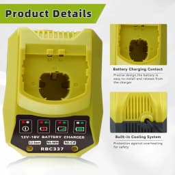 P117 18V 100% New MAX Battery Charger Replace for Ryobi P102 P104 P105 P106 P108 Tool Battery pin