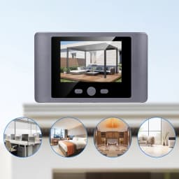 Mini Peephole Smart Wireless Door Viewer Camera PIR Motion Detection Smart Peephole Video Doorbell 2000mAh Digital Door Viewer