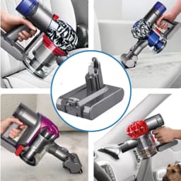 Replace for Dyson V6 V7 V8 Vacuum Cleaner 6.4Ah Battery SV07 SV09 Series Absolute Fluffy Animal Pro Vacuum Cleaner