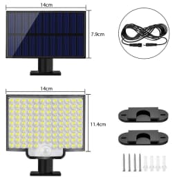 Solar split wall light 106LED remote control human body sensing wall light outdoor