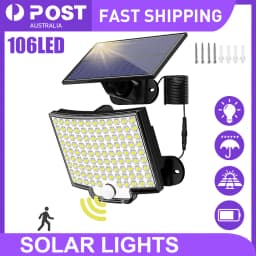 Solar split wall light 106LED remote control human body sensing wall light outdoor