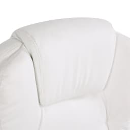 8 Point Heated Massage Office Chair Recliner PU Leather White Ergonomic Adjustable Relaxation Chair