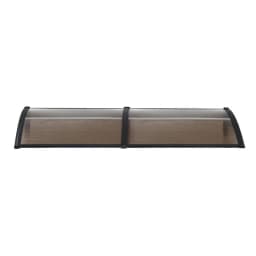 Window Door Awning 0.8x2m Brown Outdoor Rain Sun Shelter Canopy Polycarbonate Wall Mounted Porch Cover