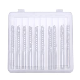10Pcs Cnc Router Bits 3.175 X 22Mm Single Flute Spiral Carbide Cnc Router Bits Milling Cutter