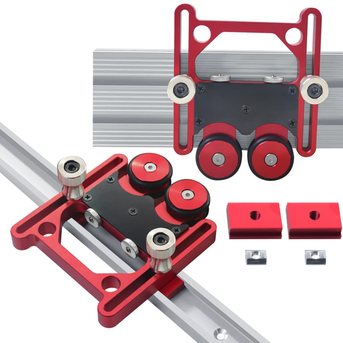 Table Saw Stock Roller Woodworking Feeding Roller Adjustable Aluminum Alloy Easy Installation Good Stability for Processing