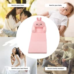 【Kid】Cartoon Foldable Kids Sofa Comfortable Cute Shape Washable Humanize Kids Foldable Sofa Bed Wide Armrest for Bedroom