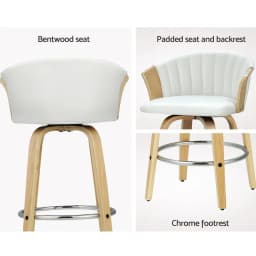 Leather Swivel Bar Stools Set of 2 Kitchen Counter Chairs Adjustable Home Dining Stools Modern Upholstered Seating for Island Breakfast Area